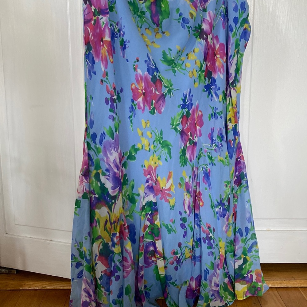 RALPH LAUREN FLORAL SILK SKIRT